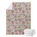 Vintage Girly Floral Print Blanket