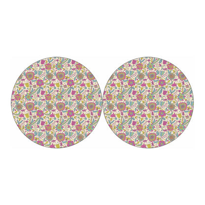 Vintage Girly Floral Print Car Coasters