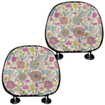 Vintage Girly Floral Print Car Headrest Covers