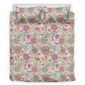 Vintage Girly Floral Print Duvet Cover Bedding Set