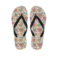 Vintage Girly Floral Print Flip Flops