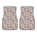 Vintage Girly Floral Print Front Car Floor Mats