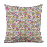 Vintage Girly Floral Print Pillow Cover