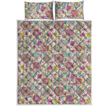 Vintage Girly Floral Print Quilt Bed Set