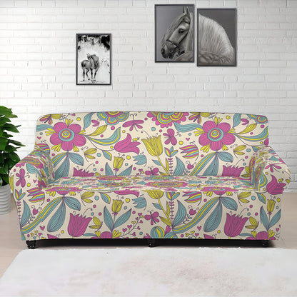 Vintage Girly Floral Print Sofa Cover