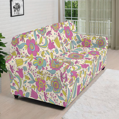 Vintage Girly Floral Print Sofa Cover