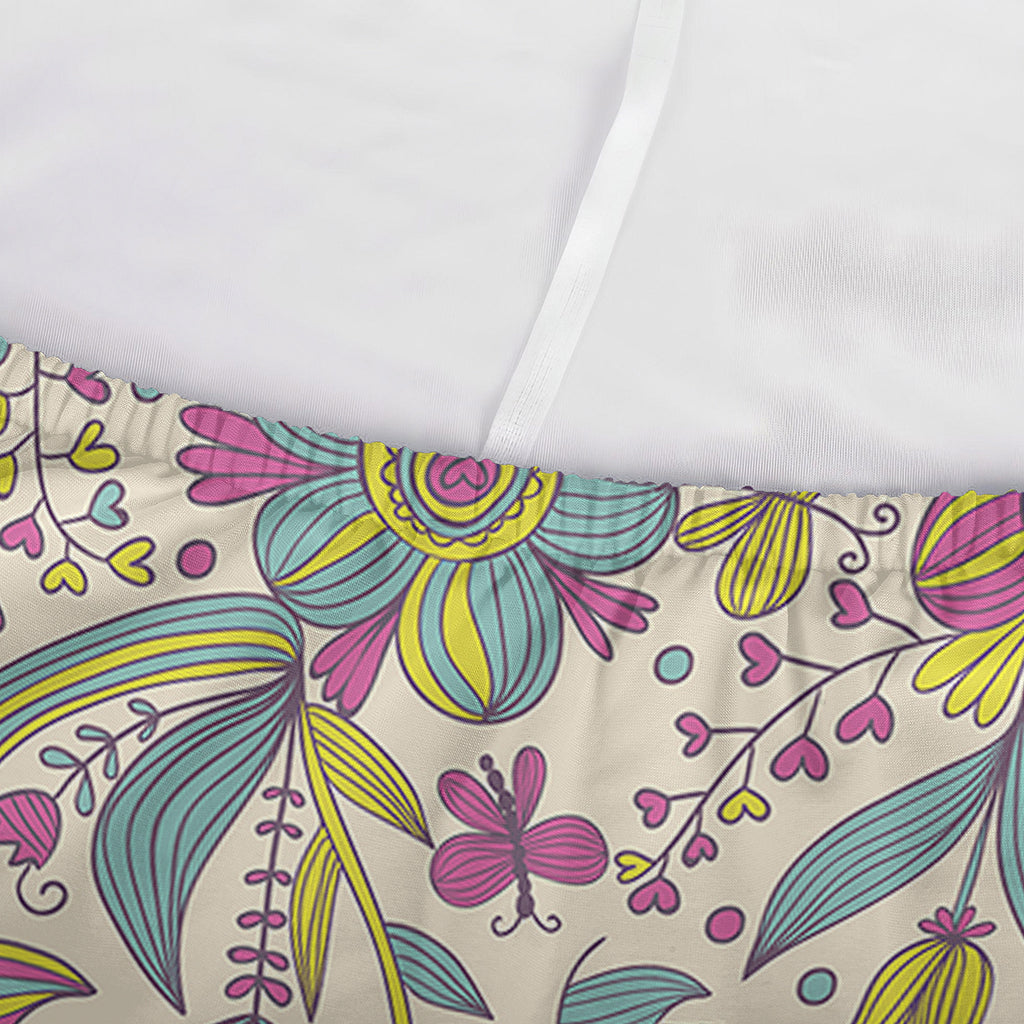 Vintage Girly Floral Print Sofa Cover