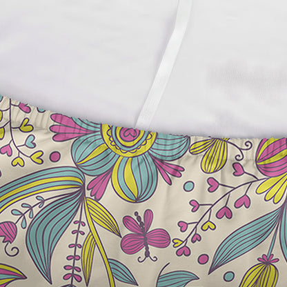 Vintage Girly Floral Print Sofa Cover