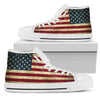 Vintage Grunge American Flag Patriotic Women's High Top Shoes GearFrost