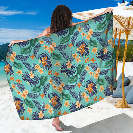 Vintage Hawaiian Aloha Pattern Print Beach Sarong Wrap