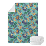 Vintage Hawaiian Aloha Pattern Print Blanket