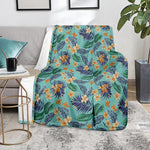 Vintage Hawaiian Aloha Pattern Print Blanket