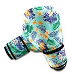 Vintage Hawaiian Aloha Pattern Print Boxing Gloves