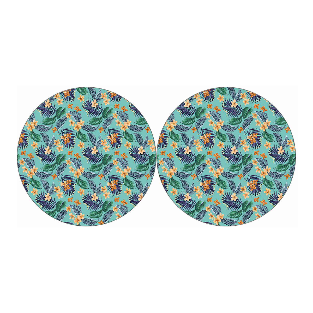 Vintage Hawaiian Aloha Pattern Print Car Coasters
