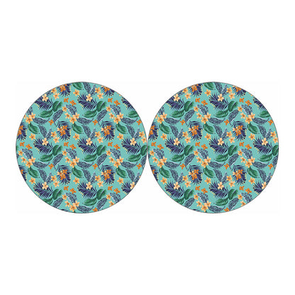 Vintage Hawaiian Aloha Pattern Print Car Coasters