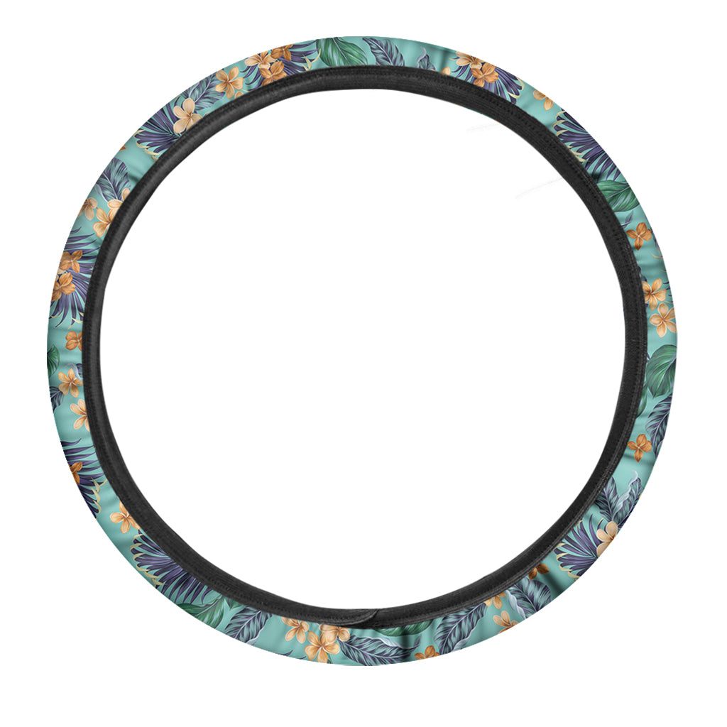 Vintage Hawaiian Aloha Pattern Print Car Steering Wheel Cover