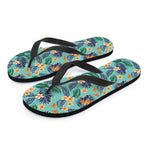 Vintage Hawaiian Aloha Pattern Print Flip Flops