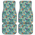 Vintage Hawaiian Aloha Pattern Print Front and Back Car Floor Mats
