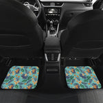 Vintage Hawaiian Aloha Pattern Print Front and Back Car Floor Mats
