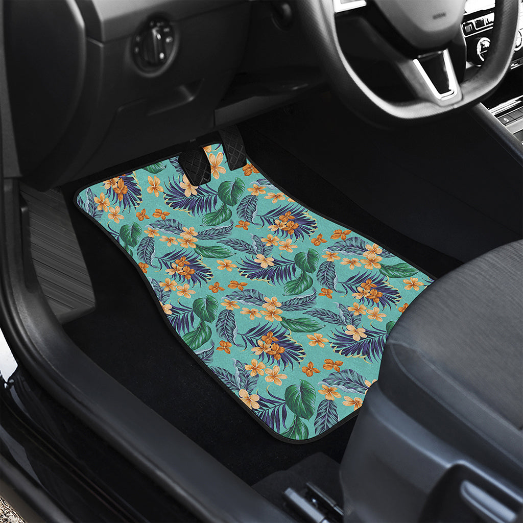 Vintage Hawaiian Aloha Pattern Print Front and Back Car Floor Mats