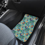 Vintage Hawaiian Aloha Pattern Print Front and Back Car Floor Mats