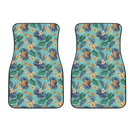 Vintage Hawaiian Aloha Pattern Print Front Car Floor Mats