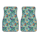 Vintage Hawaiian Aloha Pattern Print Front Car Floor Mats