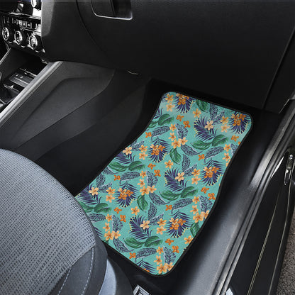 Vintage Hawaiian Aloha Pattern Print Front Car Floor Mats