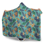 Vintage Hawaiian Aloha Pattern Print Hooded Blanket