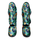 Vintage Hawaiian Aloha Pattern Print Muay Thai Shin Guard