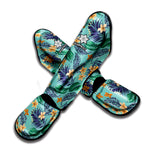 Vintage Hawaiian Aloha Pattern Print Muay Thai Shin Guard