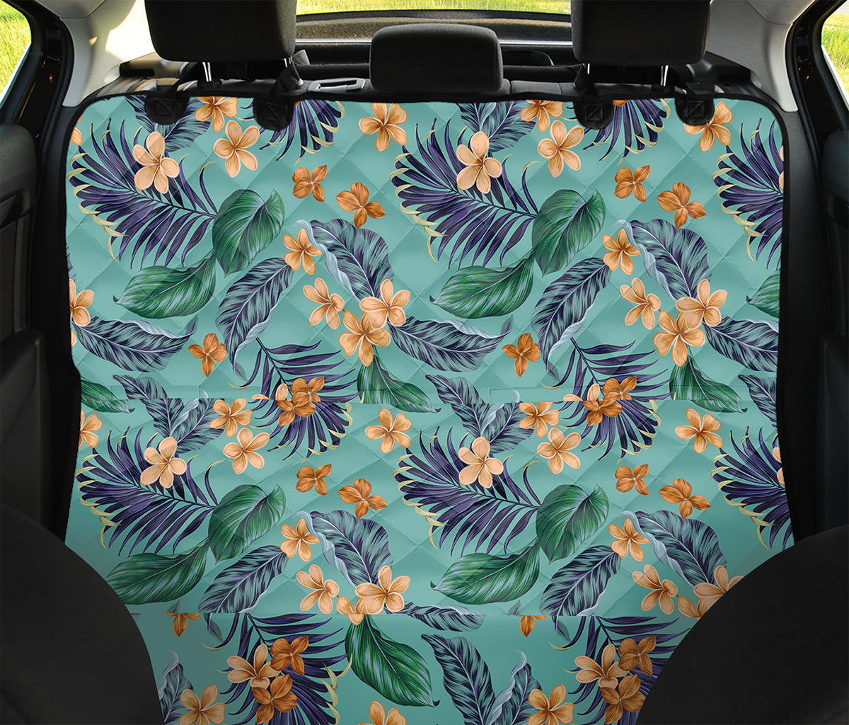 Vintage Hawaiian Aloha Pattern Print Pet Car Back Seat Cover
