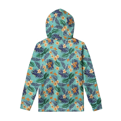 Vintage Hawaiian Aloha Pattern Print Pullover Hoodie
