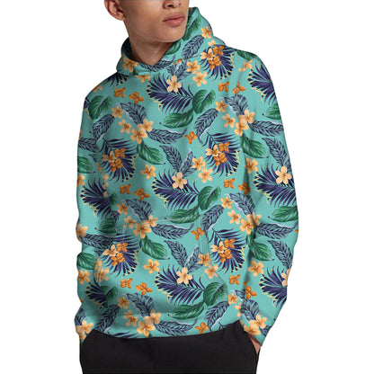 Vintage Hawaiian Aloha Pattern Print Pullover Hoodie