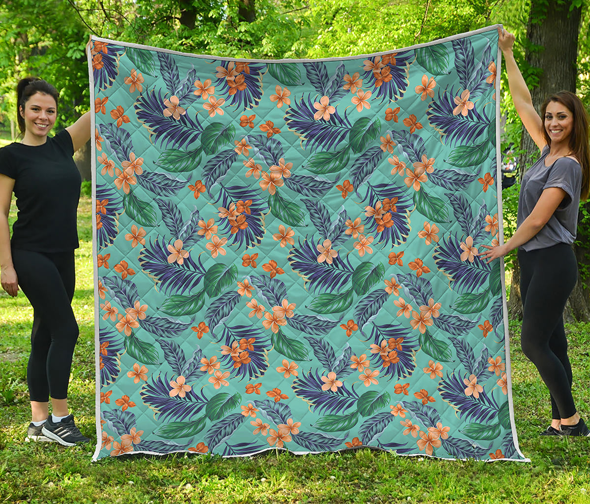 Vintage Hawaiian Aloha Pattern Print Quilt
