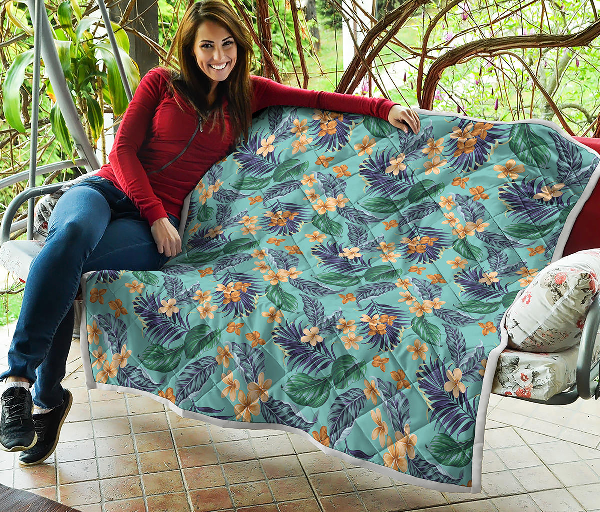 Vintage Hawaiian Aloha Pattern Print Quilt