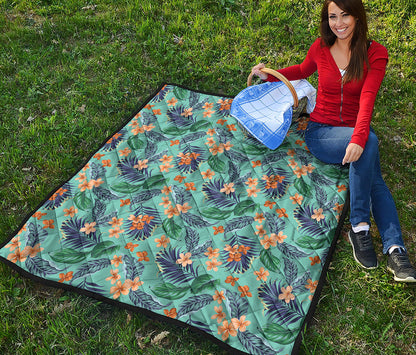 Vintage Hawaiian Aloha Pattern Print Quilt