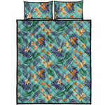 Vintage Hawaiian Aloha Pattern Print Quilt Bed Set