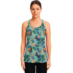 Vintage Hawaiian Aloha Pattern Print Women's Racerback Tank Top