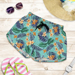 Vintage Hawaiian Aloha Pattern Print Women's Shorts