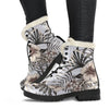 Vintage Hibiscus Plumeria Pattern Print Comfy Boots GearFrost