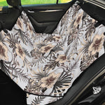 Vintage Hibiscus Plumeria Pattern Print Pet Car Back Seat Cover