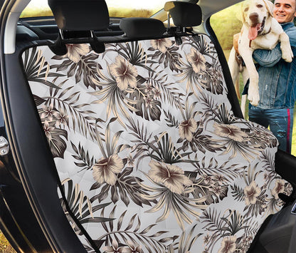 Vintage Hibiscus Plumeria Pattern Print Pet Car Back Seat Cover