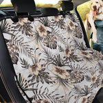 Vintage Hibiscus Plumeria Pattern Print Pet Car Back Seat Cover