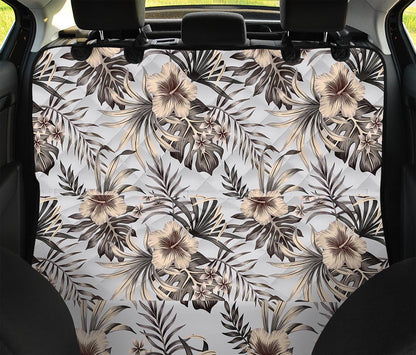 Vintage Hibiscus Plumeria Pattern Print Pet Car Back Seat Cover