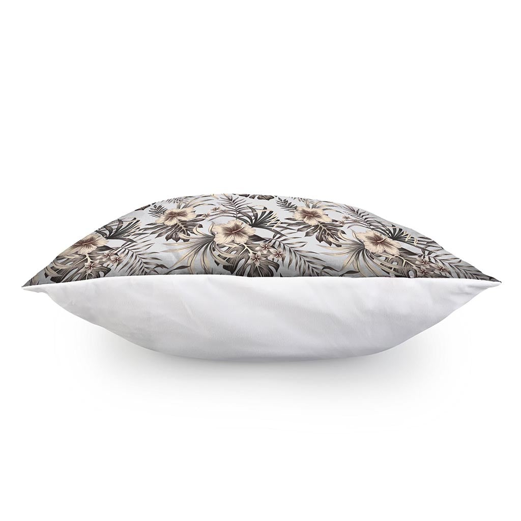 Vintage Hibiscus Plumeria Pattern Print Pillow Cover