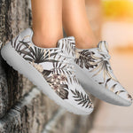 Vintage Hibiscus Plumeria Pattern Print Sport Shoes GearFrost