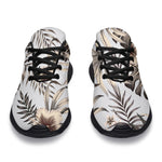 Vintage Hibiscus Plumeria Pattern Print Sport Shoes GearFrost