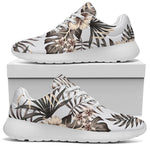 Vintage Hibiscus Plumeria Pattern Print Sport Shoes GearFrost