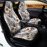 Vintage Hibiscus Plumeria Pattern Print Universal Fit Car Seat Covers